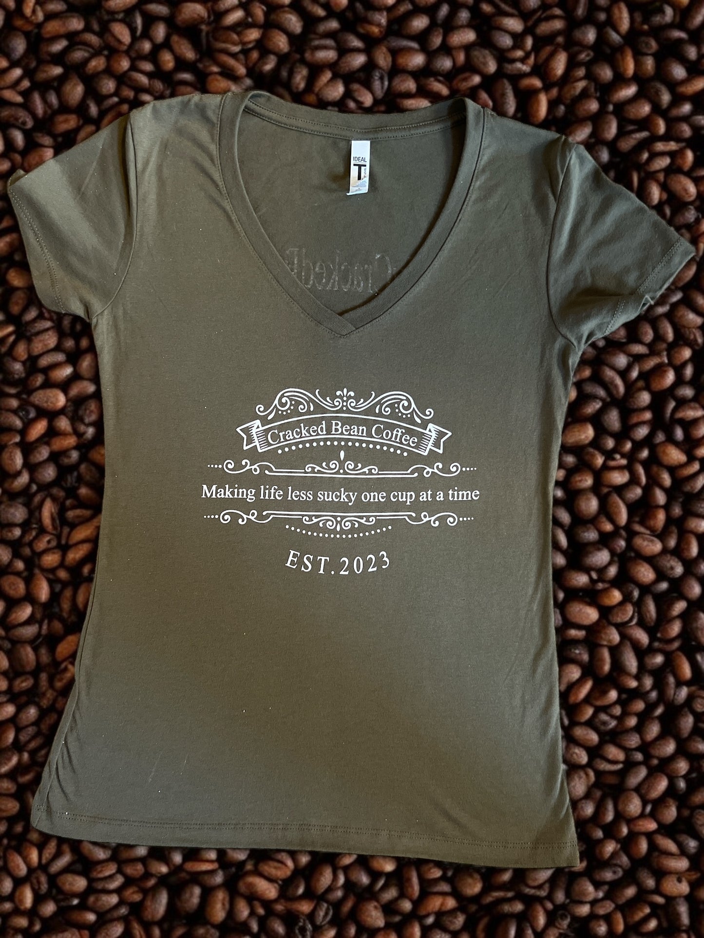 Womens V-neck Short Sleeve Tshirt